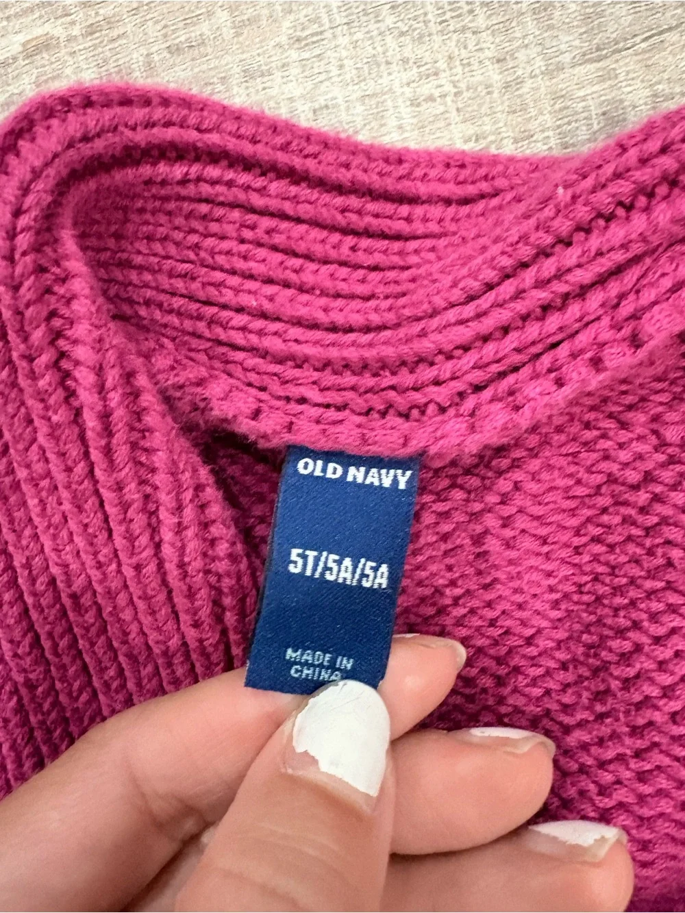 Old Navy Magenta Cable-Knit Button Cardigan Sweater
